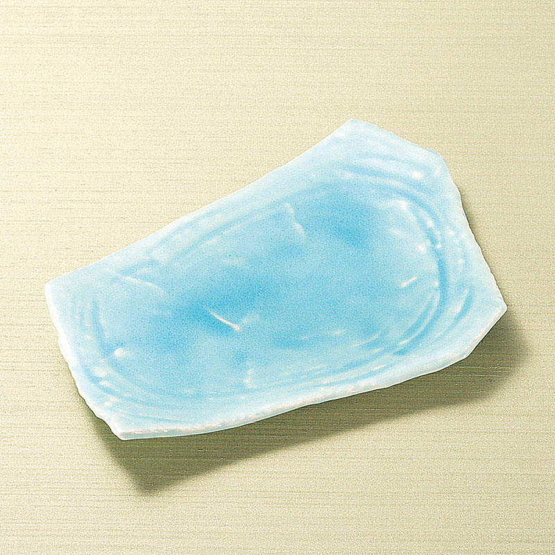 山万 23509-140 湖水変形皿 1個(ご注文単位1個)【直送品】