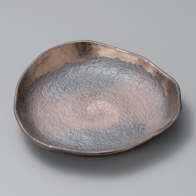 >山万 23513-650 金彩三角プレート(小(萬古焼 1個(ご注文単位1個)【直送品】