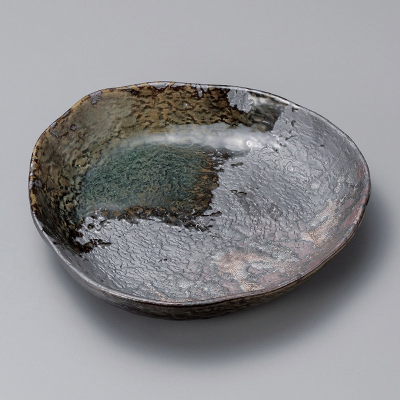 山万 23510-650 伊賀金彩三角プレート 中 萬古 1個（ご注文単位1個）【直送品】