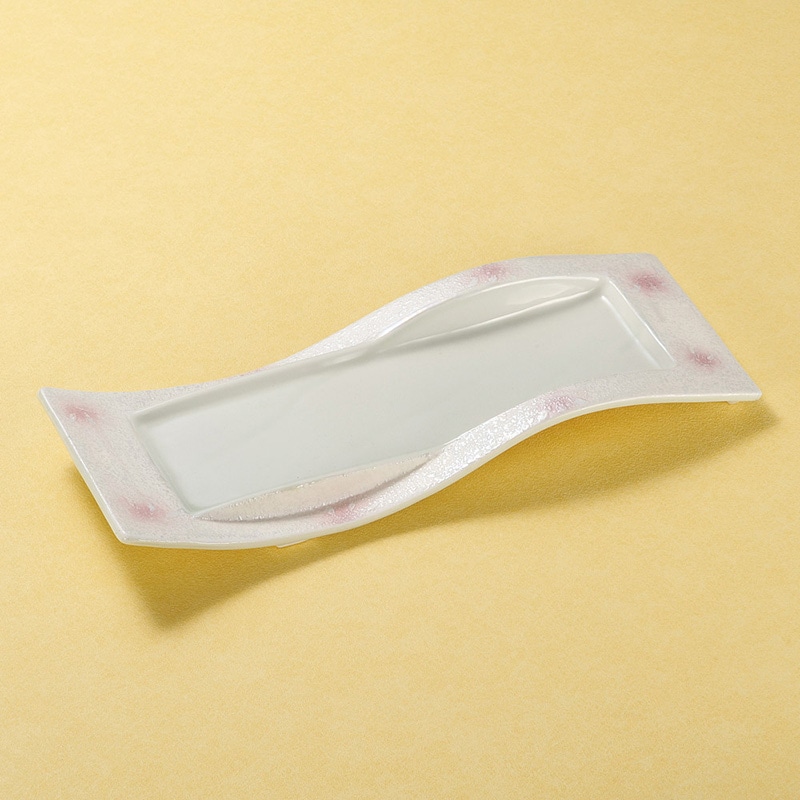 山万 23811-180 花ちらしピンクラスター前菜皿  1個（ご注文単位1個）【直送品】