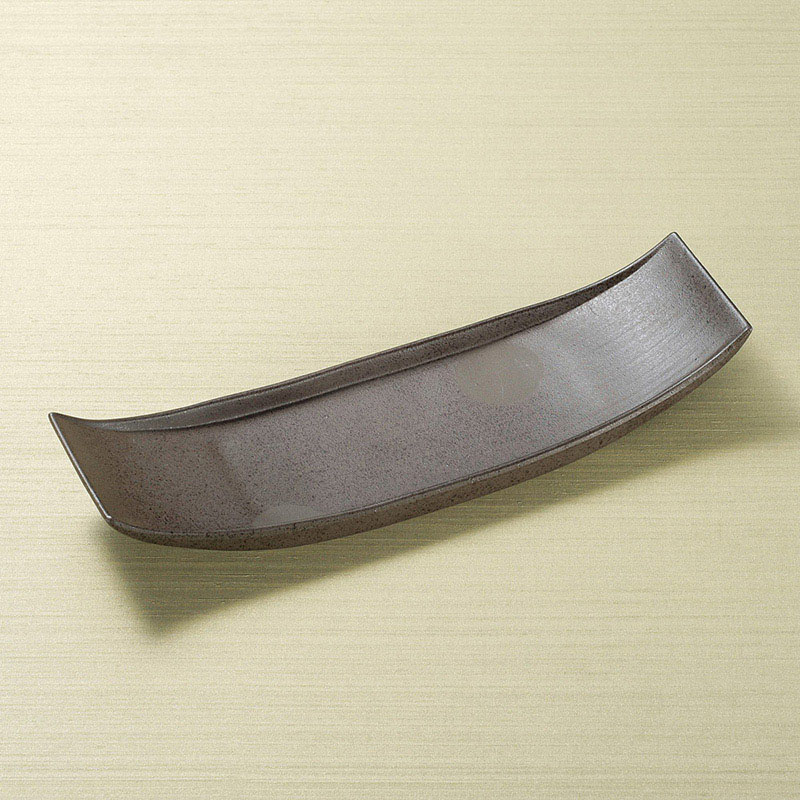 山万 23814-310 炭化土舟形32cm長皿  1個（ご注文単位1個）【直送品】