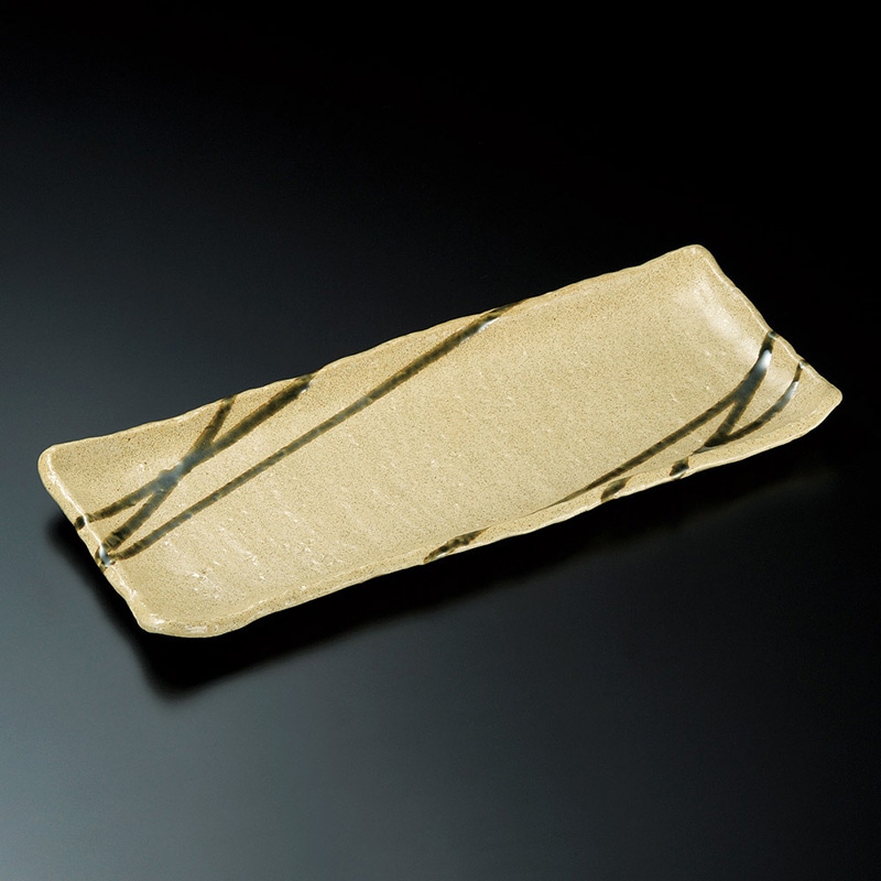 山万 23815-580 伊賀織部筋12.0長角皿  1個（ご注文単位1個）【直送品】