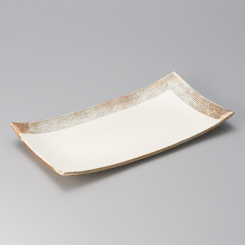 山万 23804-660 渕荒L彫長方皿  1個（ご注文単位1個）【直送品】
