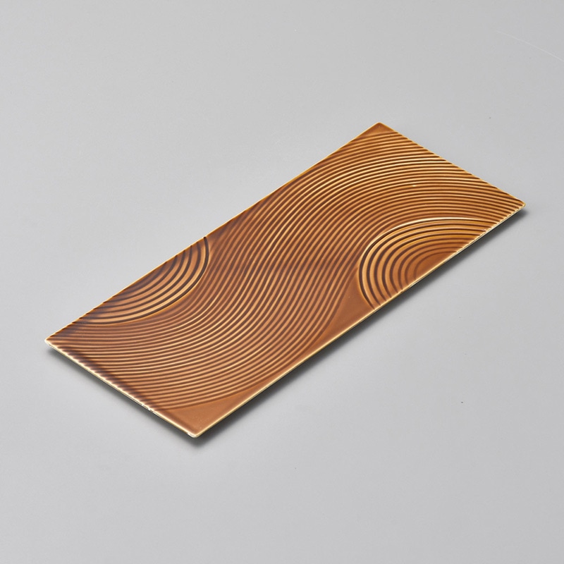 山万 23905-170 飴釉波紋プレート  1個（ご注文単位1個）【直送品】