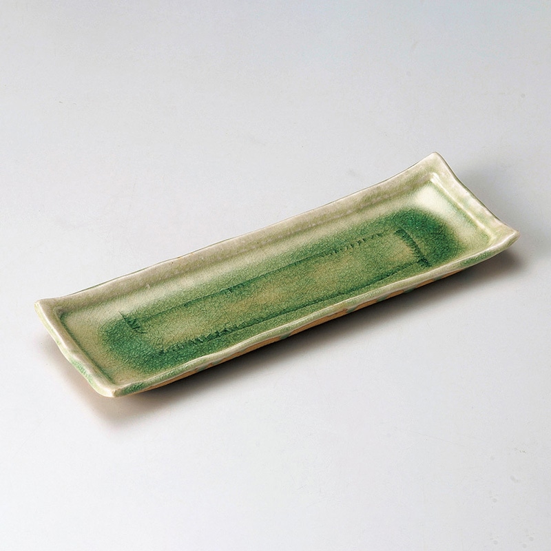 山万 24010-660 ビードロ10.0長角皿(信楽焼 1個（ご注文単位1個）【直送品】