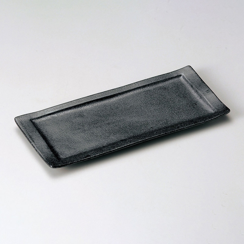 山万 23907-190 銀黒焼物皿(大)  1個（ご注文単位1個）【直送品】