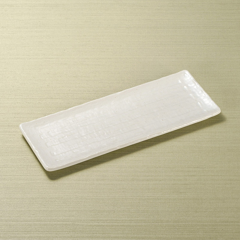 山万 24307-510 白釉さんま皿 1個（ご注文単位1個）【直送品】