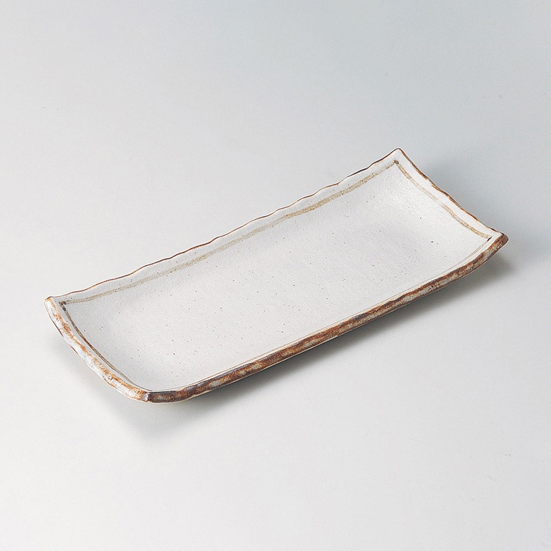 山万 24205-550 志野ラインサンマ皿 1個（ご注文単位1個）【直送品】