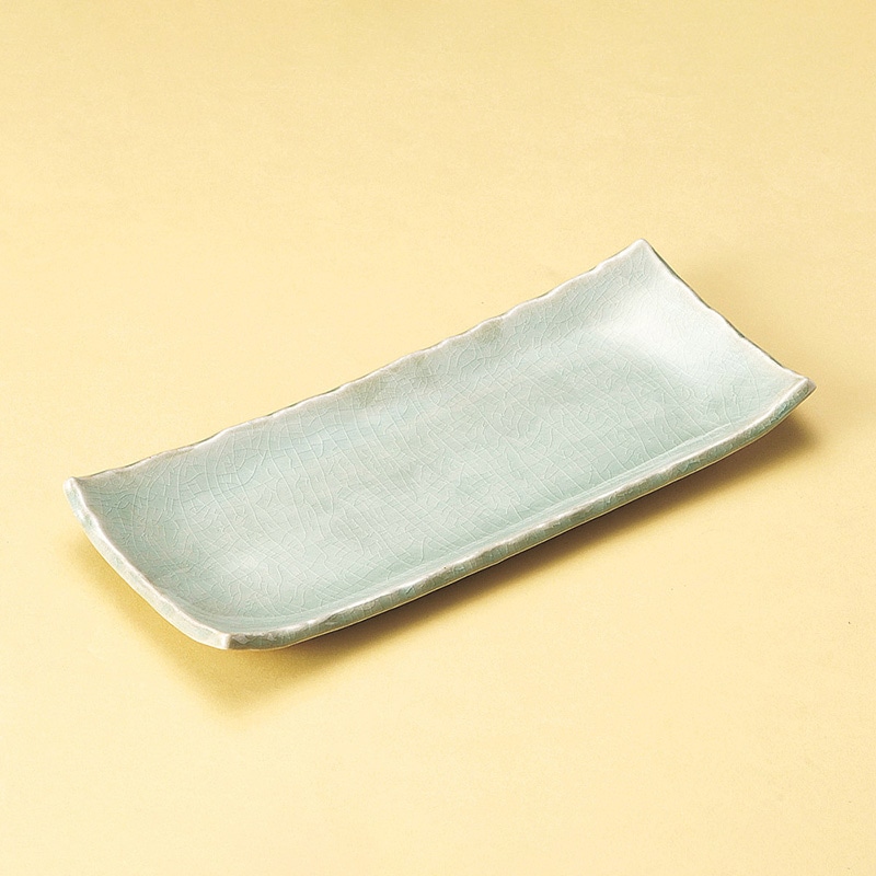 山万 24208-580 うすみどりさんま皿 1個(ご注文単位1個)【直送品】