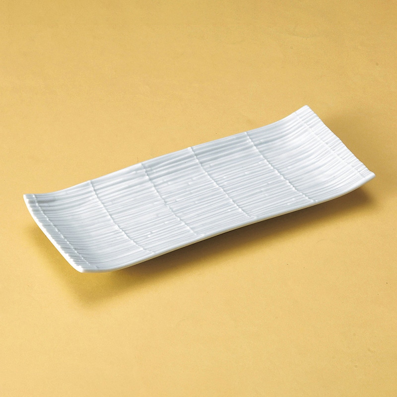 山万 27607-550 スダレ青磁9.0長角皿 1個（ご注文単位1個）【直送品】