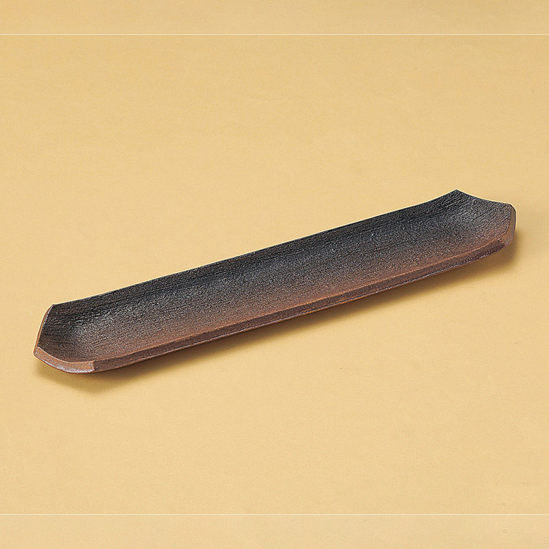 山万 24503-310 備前風六角長皿 1個（ご注文単位1個）【直送品】