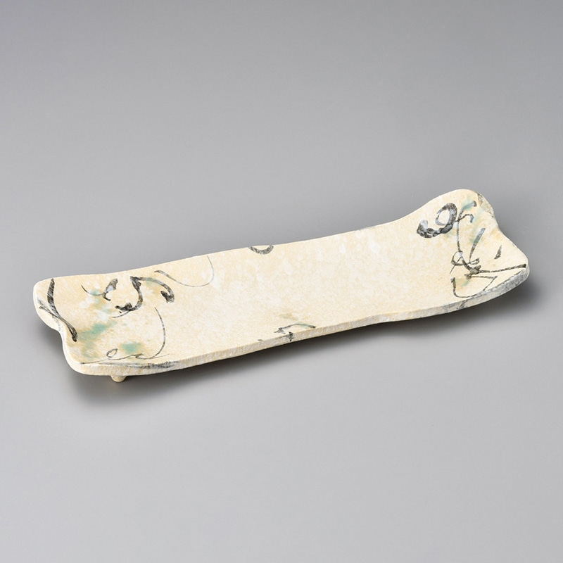 山万 24507-100 雅変型足付皿 1個（ご注文単位1個）【直送品】