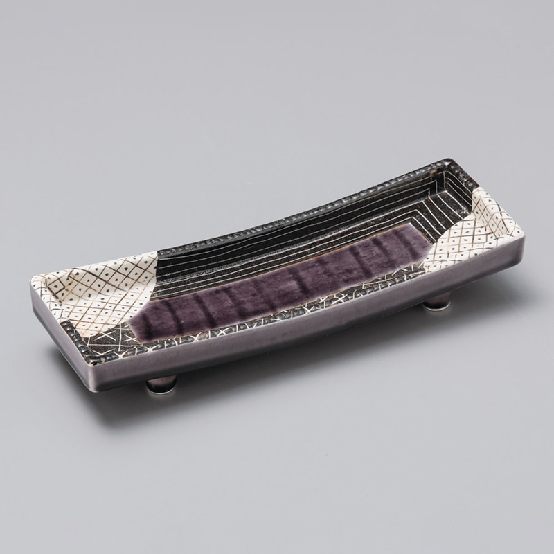 山万 25108-250 紫織部突出皿 1個（ご注文単位1個）【直送品】