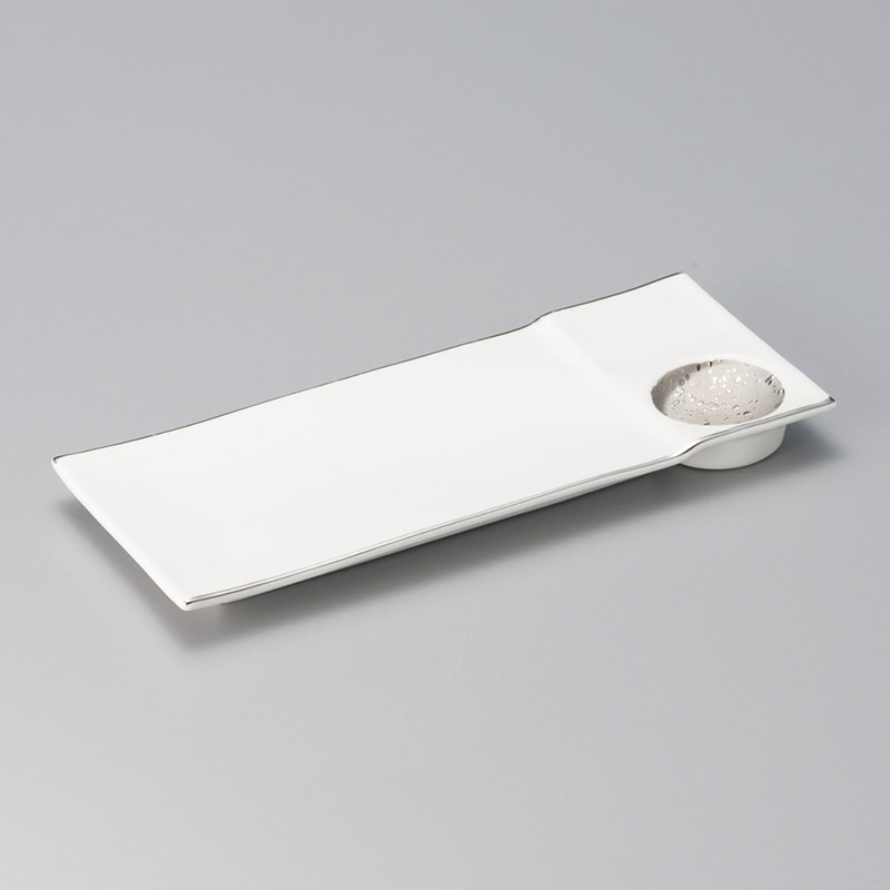 山万 25118-250 プラチナ珍味付付出皿 1個（ご注文単位1個）【直送品】