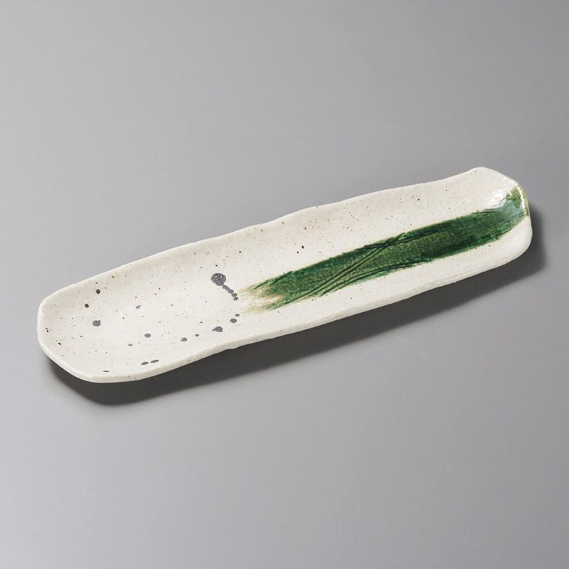 山万 24909-100 いなか道櫛目長皿 1個（ご注文単位1個）【直送品】