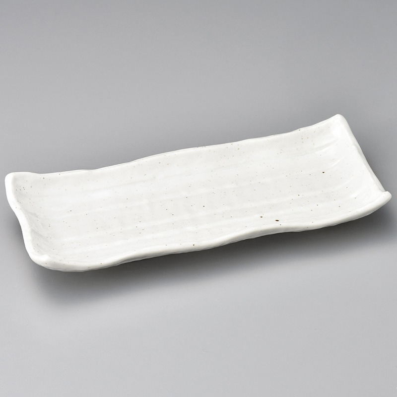 山万 25409-250 白マット水晶渕波さんま皿 1個（ご注文単位1個）【直送品】