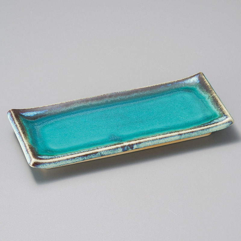 山万 25213-570 トルコブルー付出皿 1個（ご注文単位1個）【直送品】