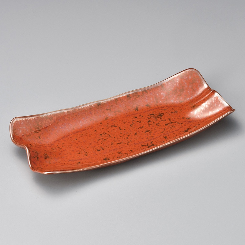 山万 25308-230 波 赤長盛皿 1個（ご注文単位1個）【直送品】