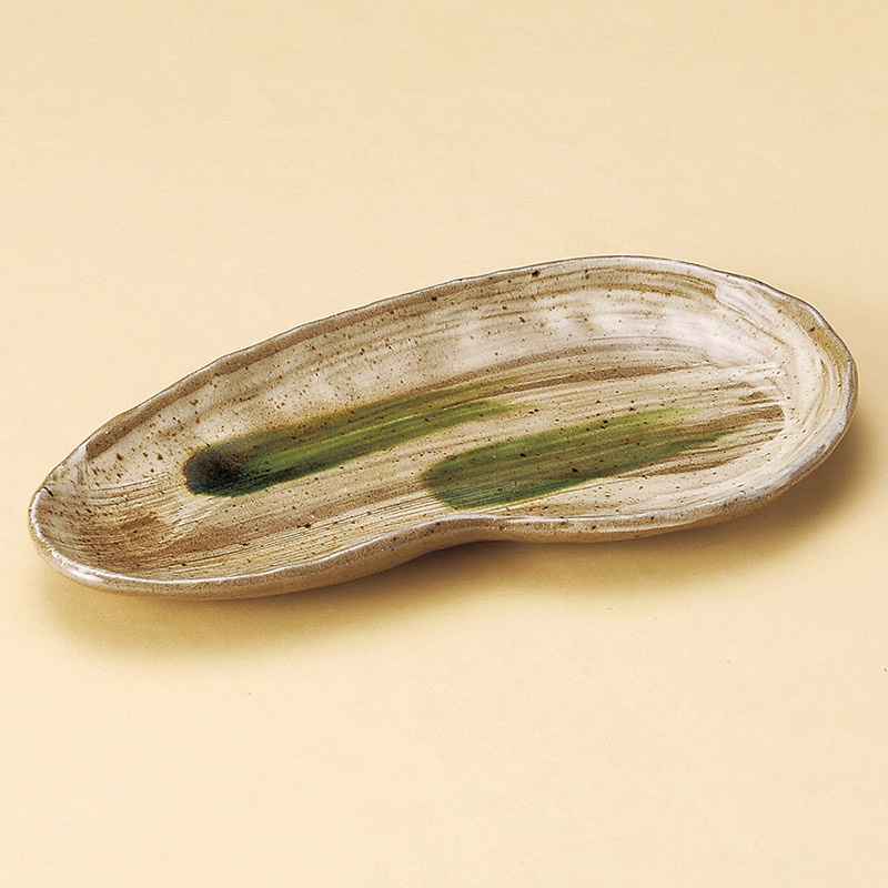 山万 28201-310 黄瀬戸オリベハート焼物皿 1個（ご注文単位1個）【直送品】