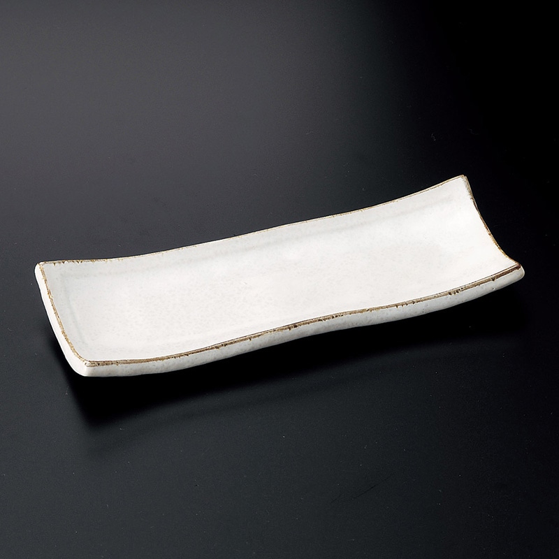 山万 25411-450 白結晶厚口突出皿 1個（ご注文単位1個）【直送品】