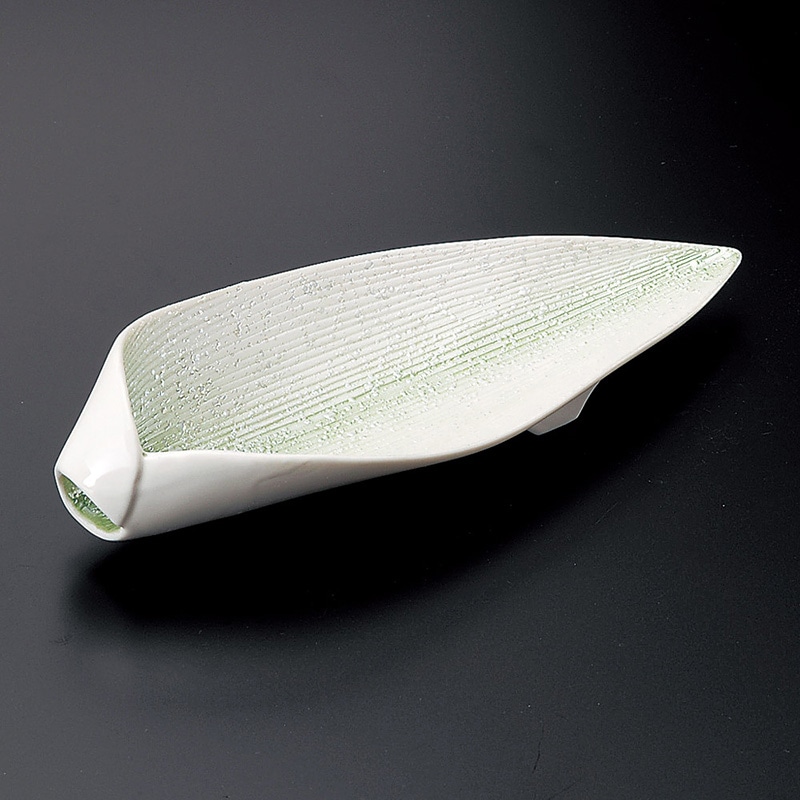 山万 25505-140 笹型ラスター前菜皿 1個（ご注文単位1個）【直送品】