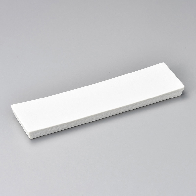 山万 25210-460 白マット長角高台付出皿 1個（ご注文単位1個）【直送品】