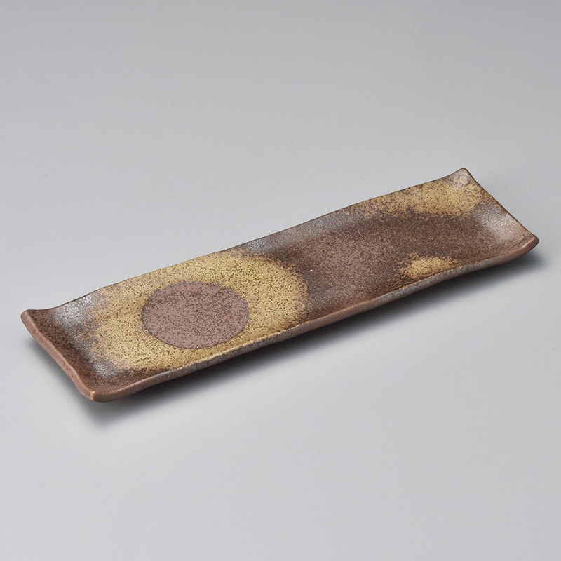 山万 25212-250 備前風細長皿 1個（ご注文単位1個）【直送品】