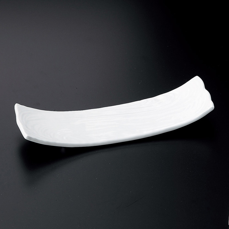 山万 25511-430 白磁流水型前菜皿 1個（ご注文単位1個）【直送品】