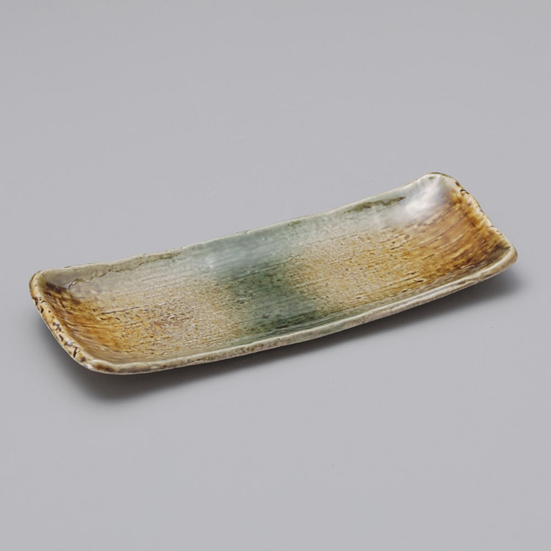 山万 25517-550 黄瀬戸織部突出皿 1個（ご注文単位1個）【直送品】