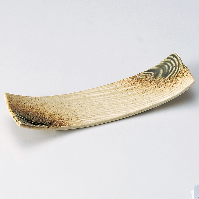 山万 25510-550 伊賀織部流水型前菜皿 1個（ご注文単位1個）【直送品】