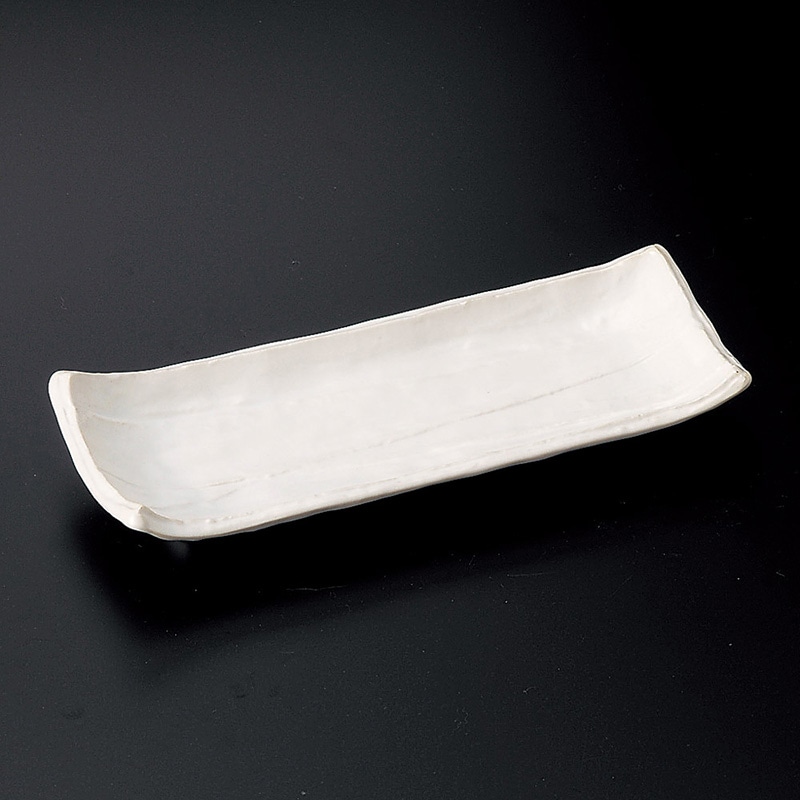 山万 25711-190 白マット削ぎ突出皿 1個（ご注文単位1個）【直送品】