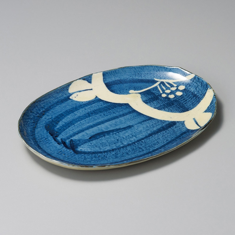 山万 26104-580 片椿平小判皿 1個（ご注文単位1個）【直送品】