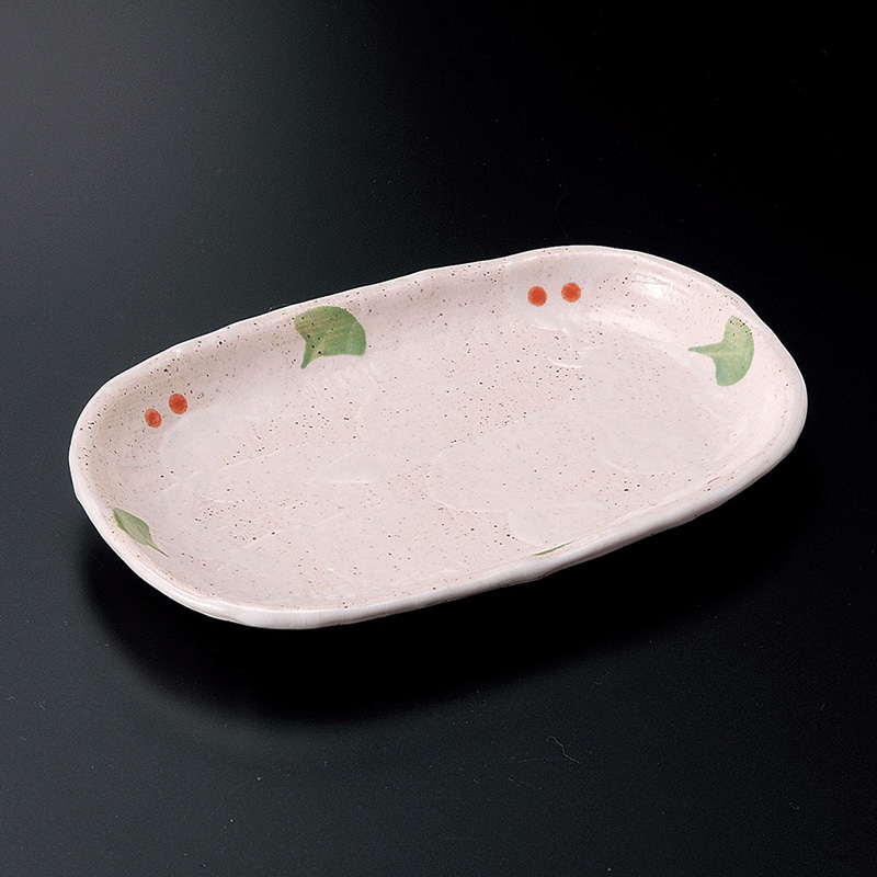 山万 26208-180 桜志野6.5小判皿 1個（ご注文単位1個）【直送品】