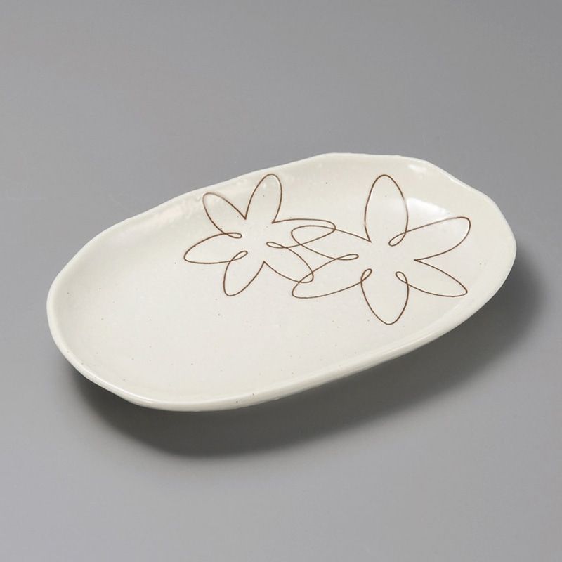 山万 26413-310 ゆうか白スパ皿 1個（ご注文単位1個）【直送品】