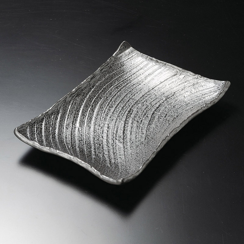 山万 26802-190 黒御影角皿31cm 1個（ご注文単位1個）【直送品】