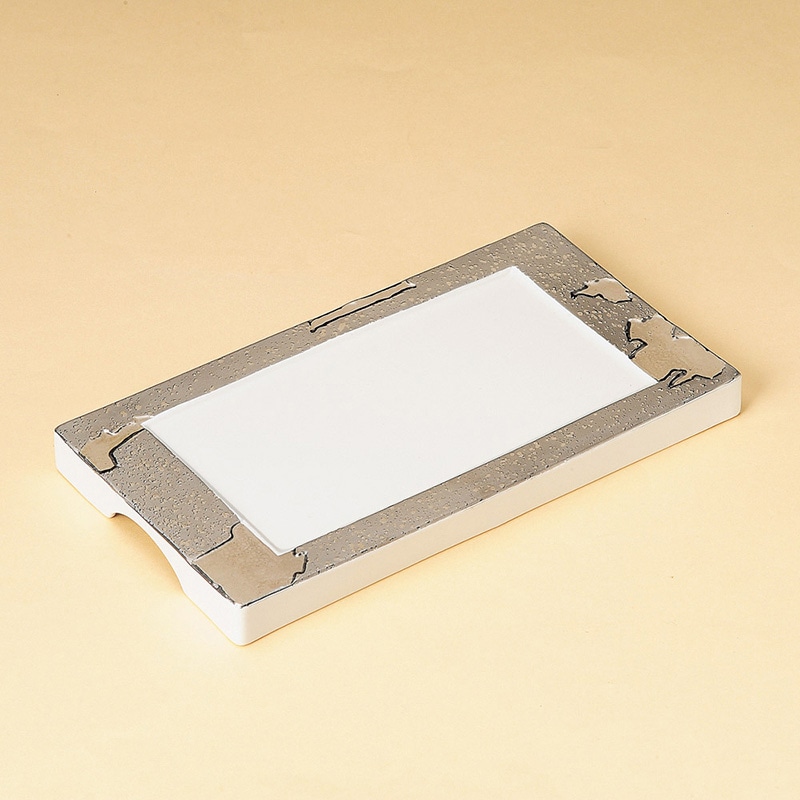 山万 26702-250 渕プラチナ長角皿 1個（ご注文単位1個）【直送品】