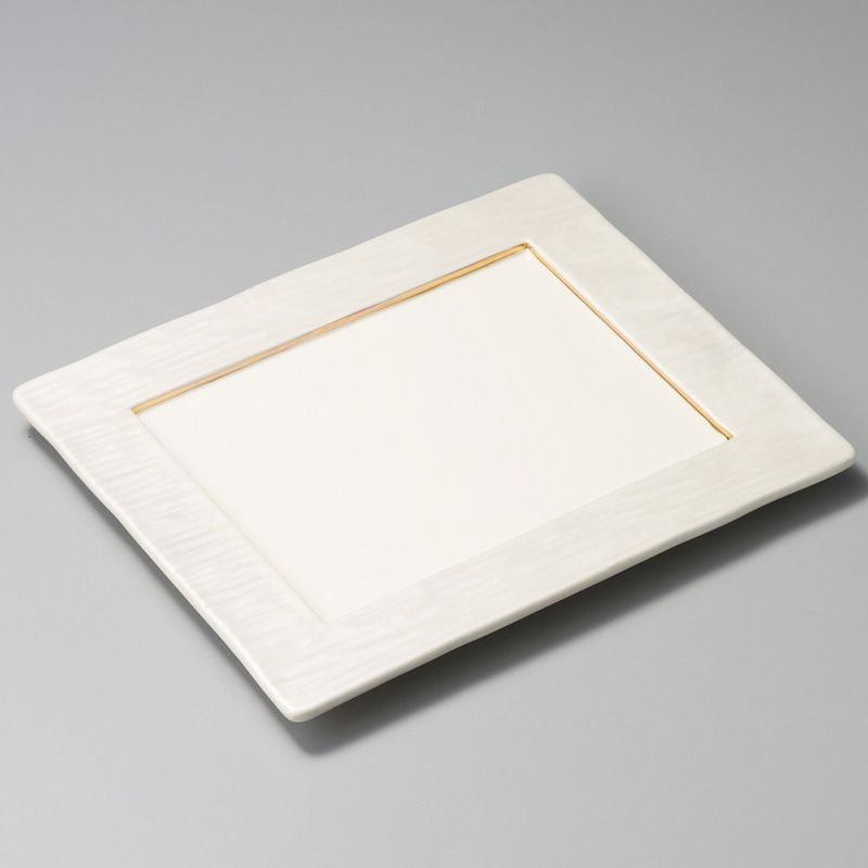 山万 27001-470 銀彩樹彫紋長角皿 1個（ご注文単位1個）【直送品】