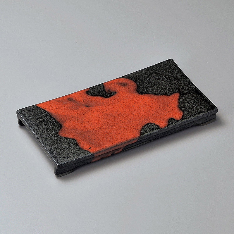 山万 26716-460 黒備前辰砂まな板皿 1個（ご注文単位1個）【直送品】