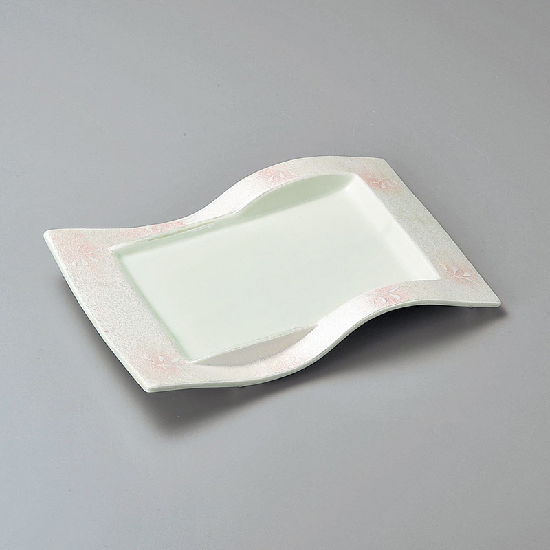 山万 26717-180 花ちらしピンクラスター焼物皿 1個（ご注文単位1個）【直送品】