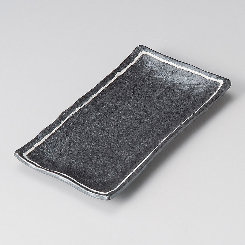 山万 26915-550 天目白ラインホッケ皿 1個（ご注文単位1個）【直送品】