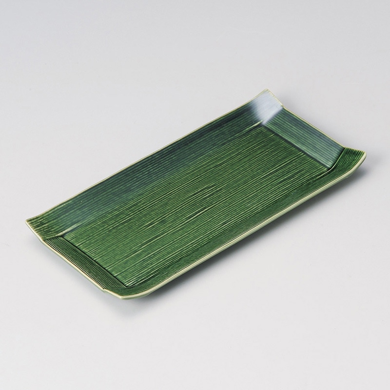 山万 27803-190 織部コヨリ長皿(中) 1個（ご注文単位1個）【直送品】