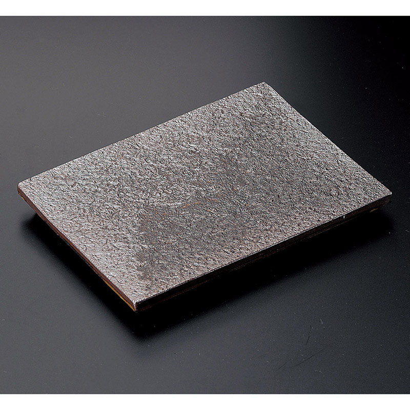 山万 27406-290 灰流四ツ足焼物皿 1個（ご注文単位1個）【直送品】