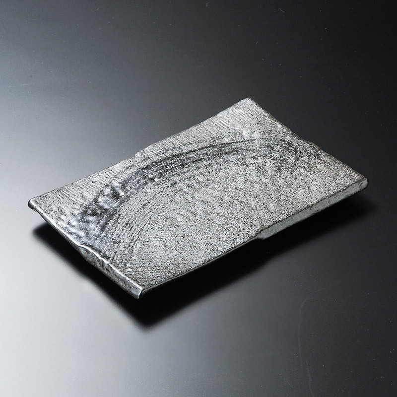 山万 27413-310 ゴーカイ黒長角皿 1個（ご注文単位1個）【直送品】