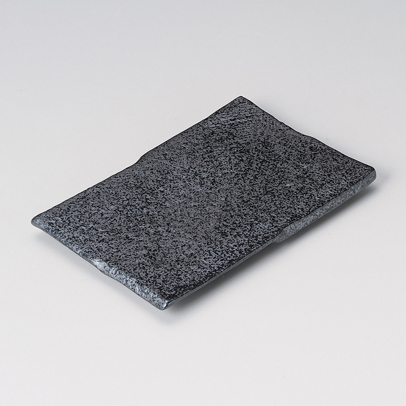 山万 27508-470 信玄いぶし黒焼物皿 1個（ご注文単位1個）【直送品】