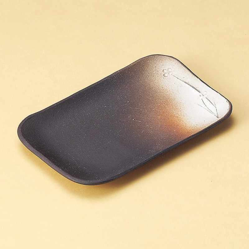 山万 27505-660 白ぼかし小花7.6焼物皿 信楽 1個（ご注文単位1個）【直送品】