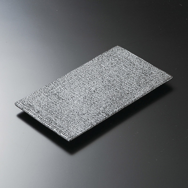 山万 27602-450 いぶし 黒仁 焼物皿  1個（ご注文単位1個）【直送品】