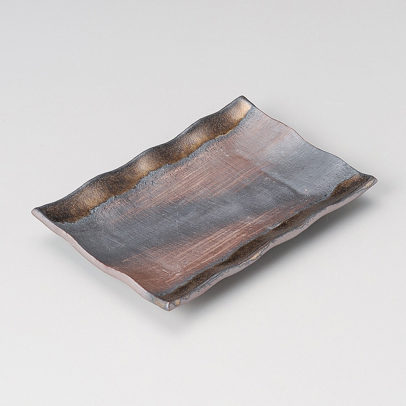 山万 27520-Y0 金彩焼物皿(萬古焼) 1個（ご注文単位1個）【直送品】