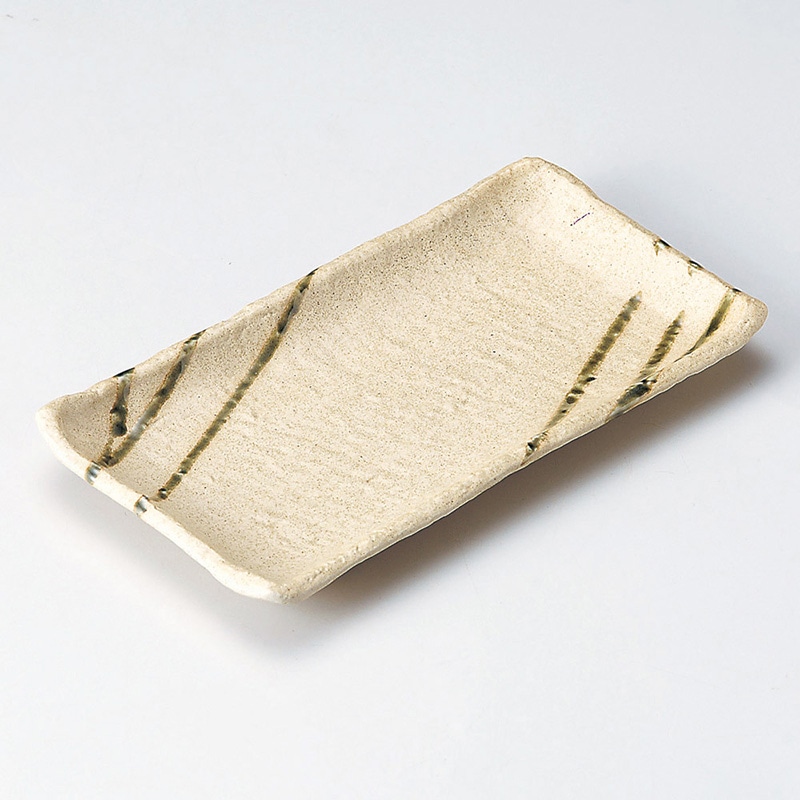 山万 27604-580 伊賀織部筋8.0焼物皿 1個（ご注文単位1個）【直送品】