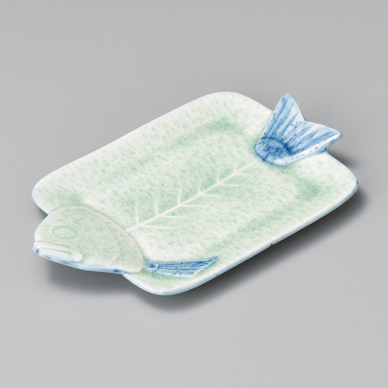 山万 27610-550 御深井魚型焼物皿 1個（ご注文単位1個）【直送品】