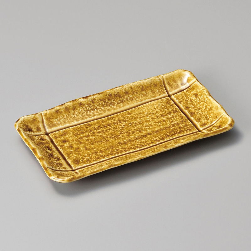 山万 27714-570 黄瀬戸8.0焼物皿 1個（ご注文単位1個）【直送品】